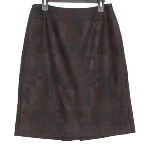 NWT Barry Bricken Womens Skirt Pencil Straight Career Office Brown Size 12 FP